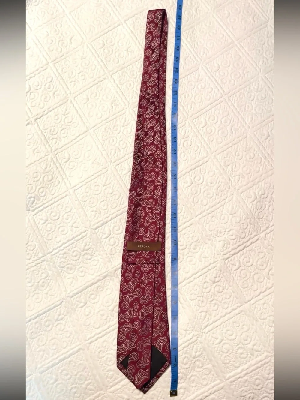 Merona Burgundy Paisley Silk-Blend Tie